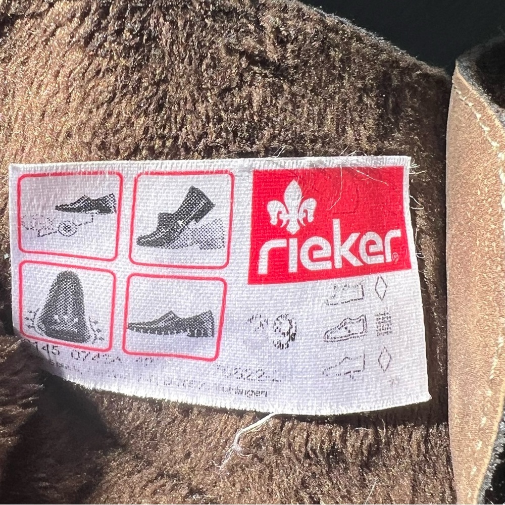 RIEKER BROWN TAN COMBAT BOOTS SIZE 39 NEW - Picture 9 of 11